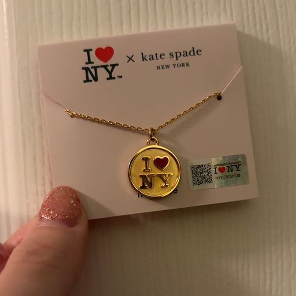 kate spade Jewelry - Kate Spade Gold 'I Heart NY' Pendant Necklace